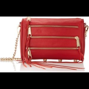 Rebecca Minkoff Mini 5-Zip Red Crossbody Bag